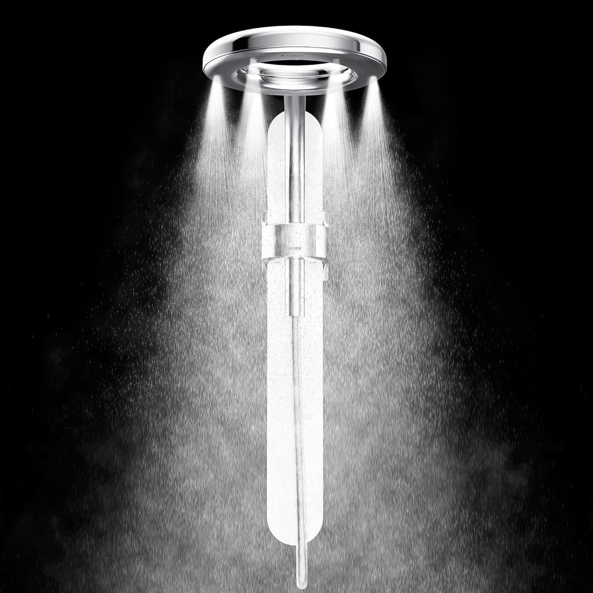 Chrome/White Rainshower Shower N799