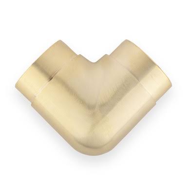 Satin Brushed Brass 90 Degree Flush Elbow Fitting P742721
